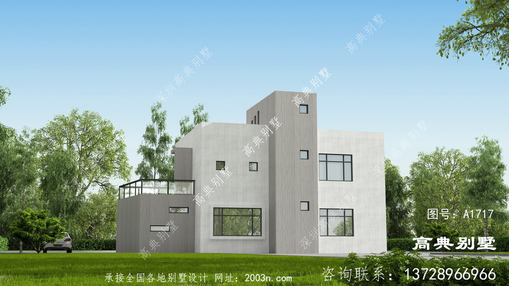 有打算建造一栋两层现代风格平屋顶别墅吗？