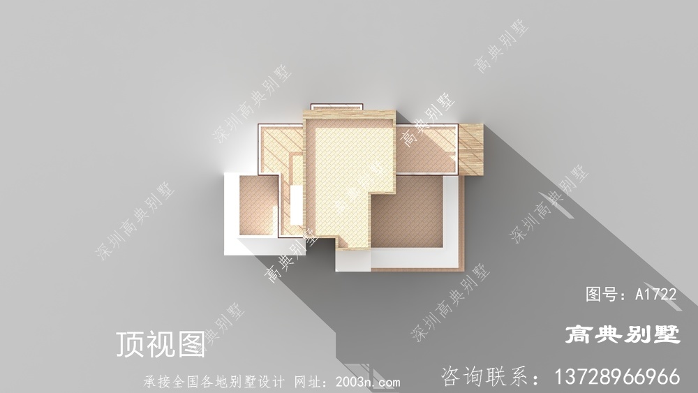 配色简单不花哨的现代风格平屋顶别墅