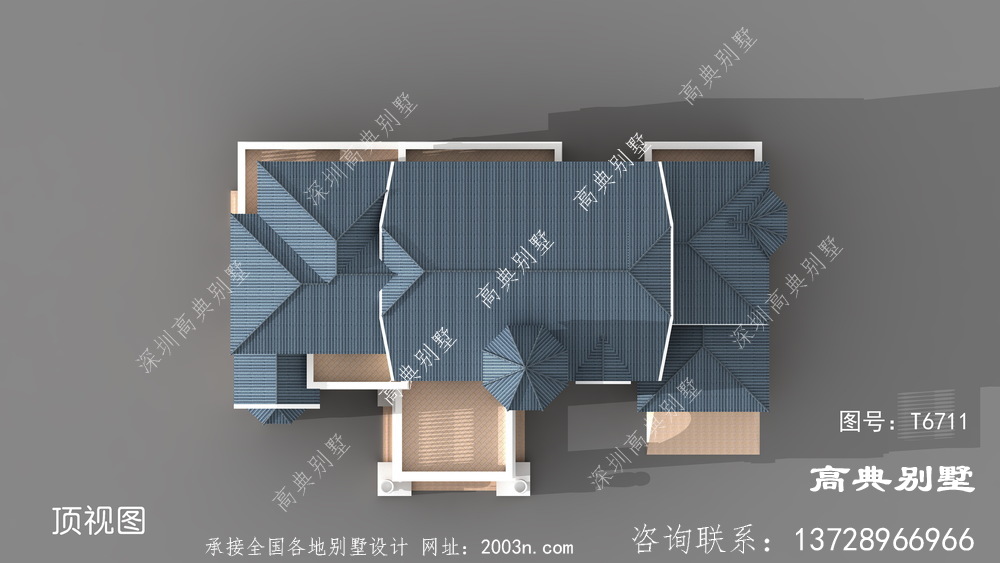 简欧风格三层别墅，豪华别墅设计图纸