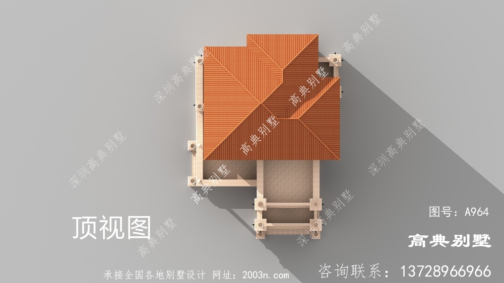 四层意大利风格石材别墅效果图