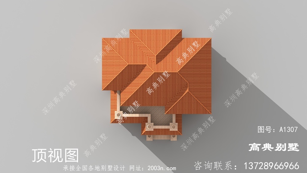 简欧风格三层豪华大气石材别墅外观设计图