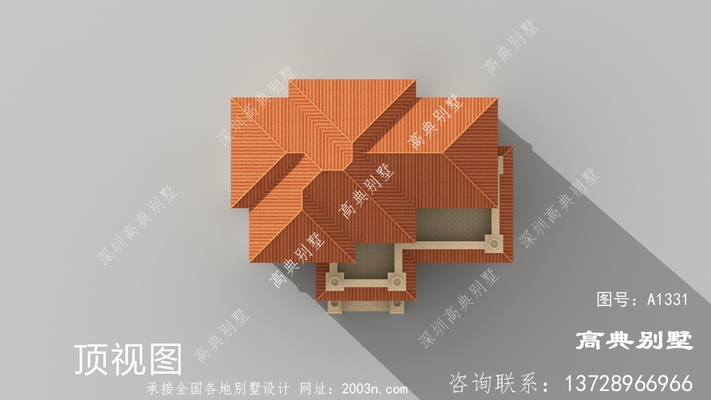 简欧风格三层石材别墅设计装修效果图