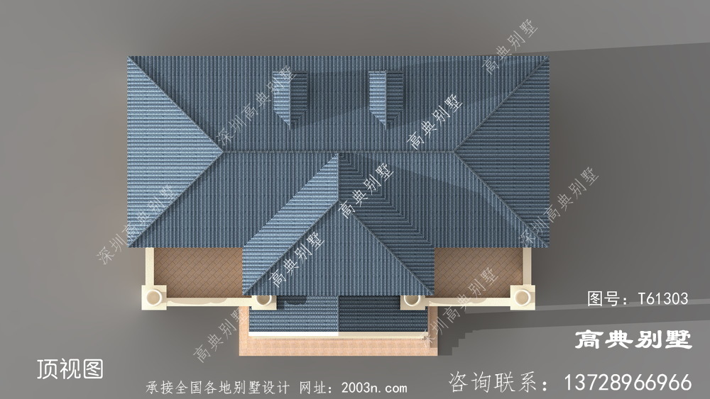 高雅三层简欧别墅设计图纸及效果图