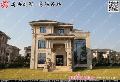 广东省河源市东江西路《东江湾》别墅楼盘-B户型农村自建房室内设计效果图