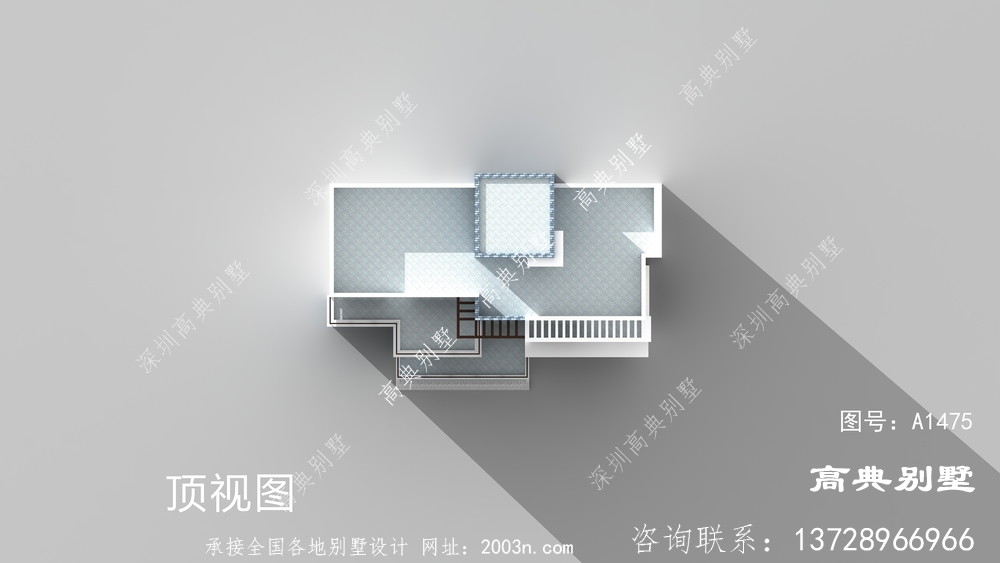 农村三层现代自建房设计图，简约大气采光又好