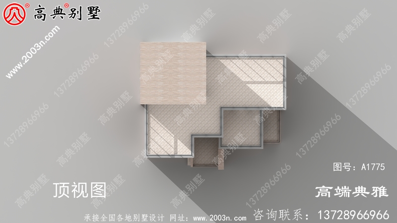 180平方米五层平顶现代别墅设计带外观效果图