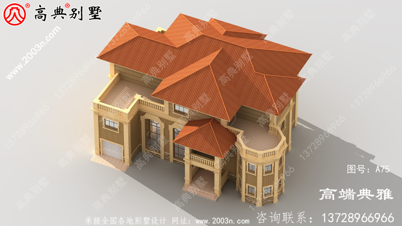 华丽乡村欧式三层建筑设计，三层建筑图片