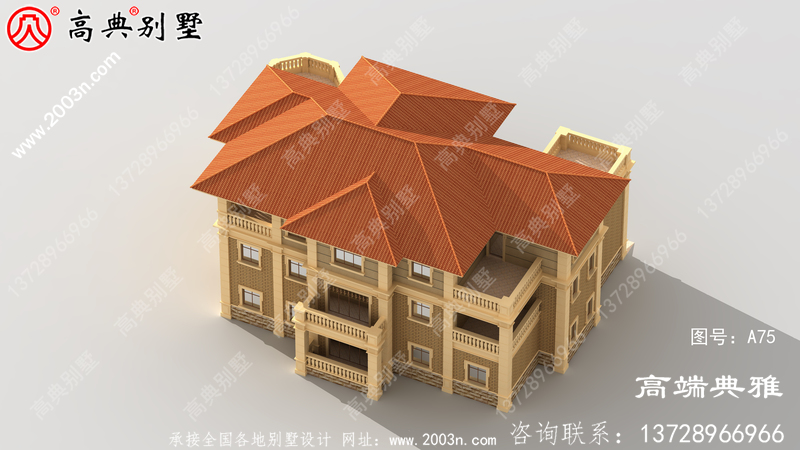 华丽乡村欧式三层建筑设计，三层建筑图片