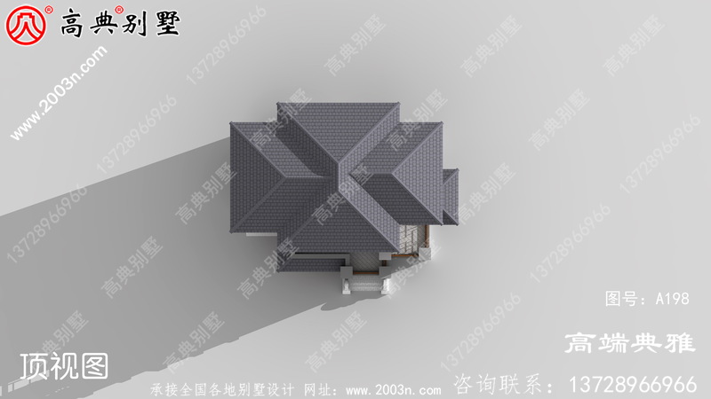 中式三层别墅设计图，高端最新款外观照片美观大方