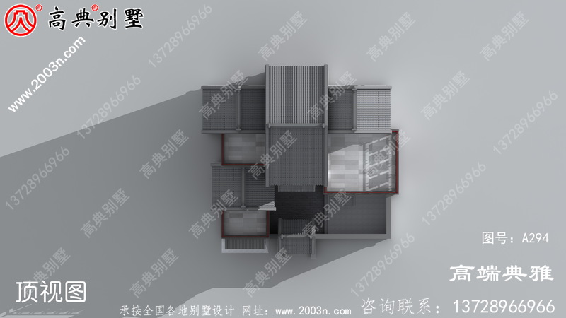 建造中式三层房屋设计图，楼中楼设计方案