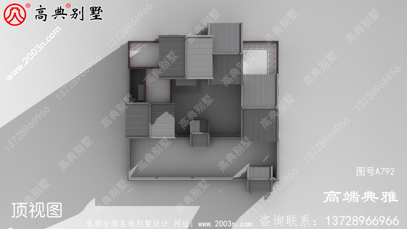 带露台的中式别墅图片及设计图，户型方案比较经典