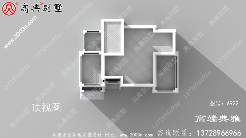 大房型四层别墅设计图，房型經典，外型精美、美观大方