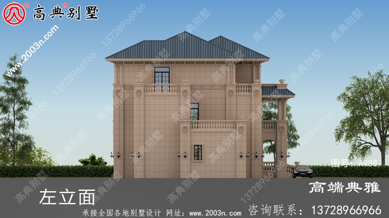 新农村建设三层独栋别墅设计工程图纸，整套施工图纸