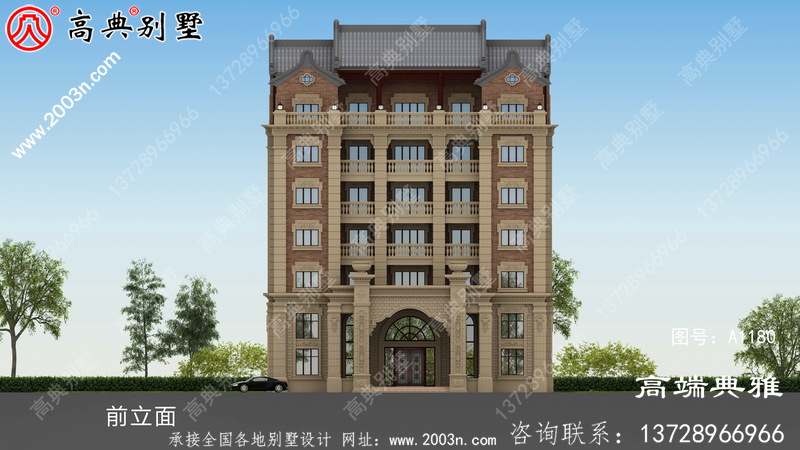 农村自建大户型欧式房屋设计图，带效果图