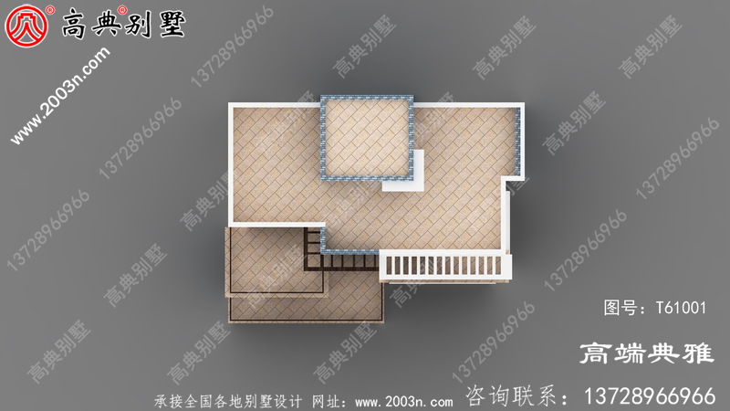 现代三层新农村自建房屋设计图面积119平方米。