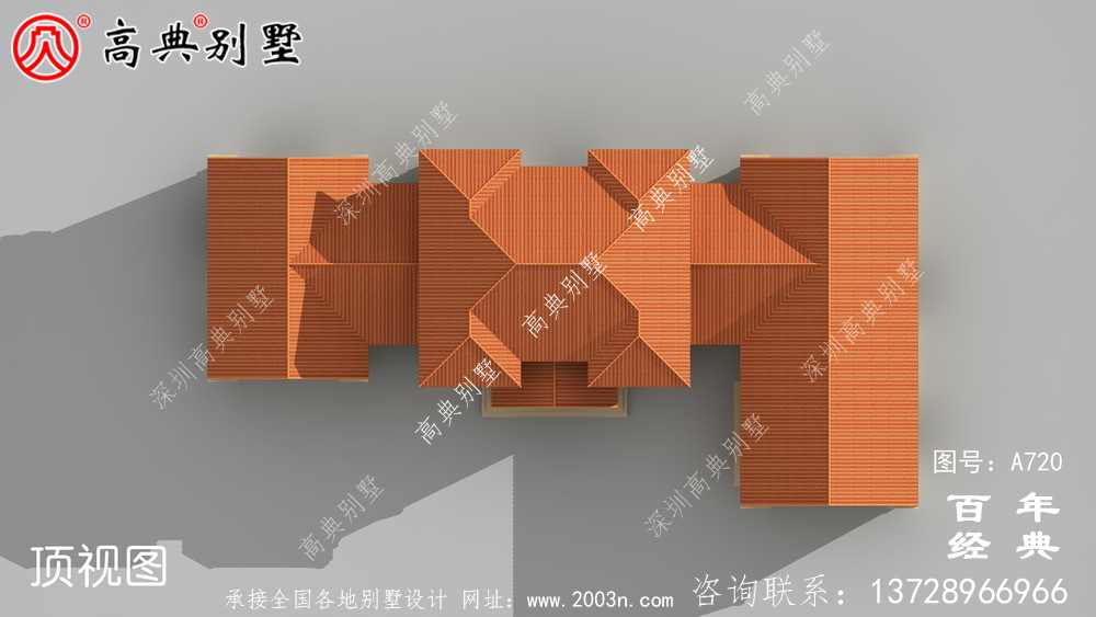 占地517平的豪华二层别墅设计图及效果图，外观有格调