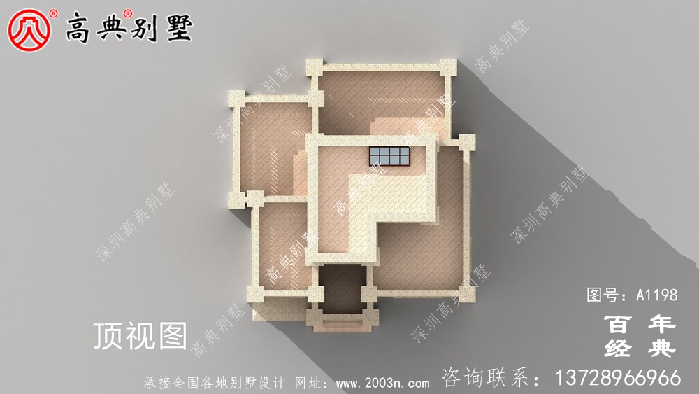 高大上四层别墅房屋设计图，含外型设计效果图