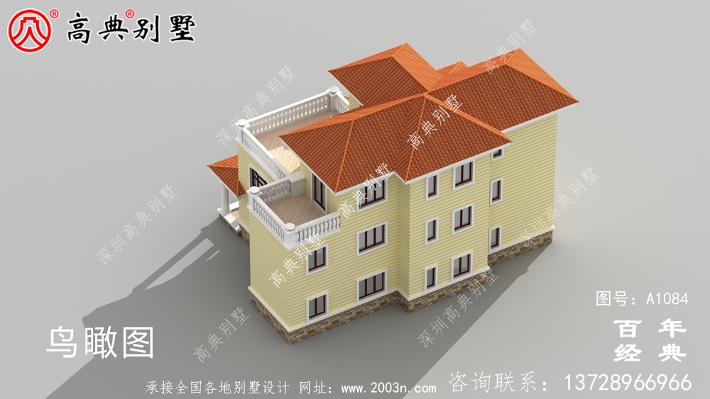 简欧三层住宅设计图，新农村自建推荐图