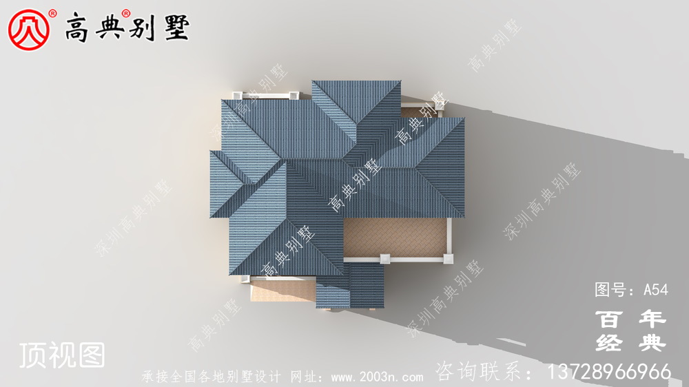 三楼带露台的新农村别墅设计及效果图 三楼自建农村设计图