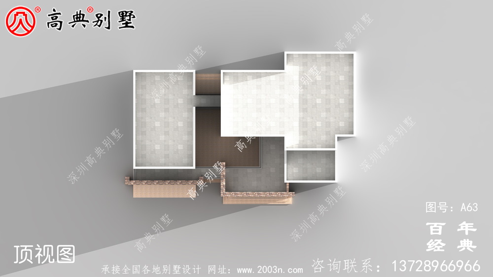 新农村三层带车库现代别墅图纸及效果图_农村三层自建住宅设计图