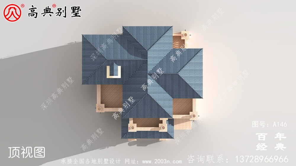 三层带阳台车库小别墅设计图_农村自建住宅设计图