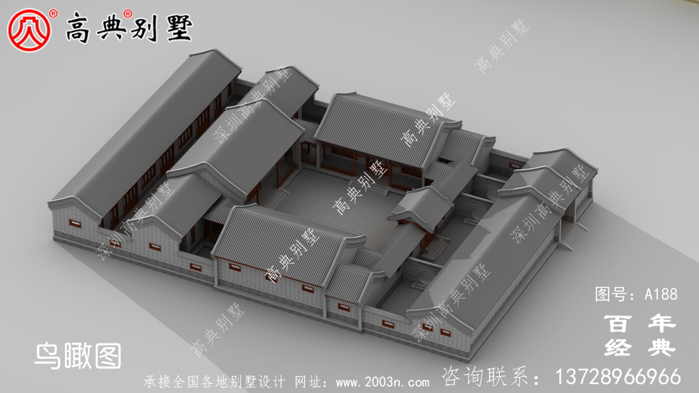 新中式别墅图纸及效果图_农村别墅设计