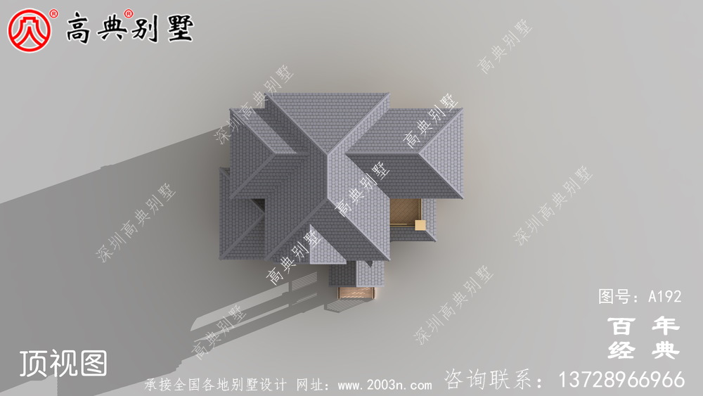 美观实用的三层农村别墅效果图和施工图_农村自建房屋设计图