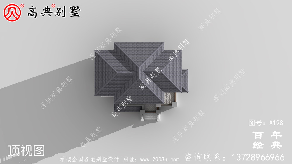 三楼中式别墅设计图纸_农村住宅设计图纸