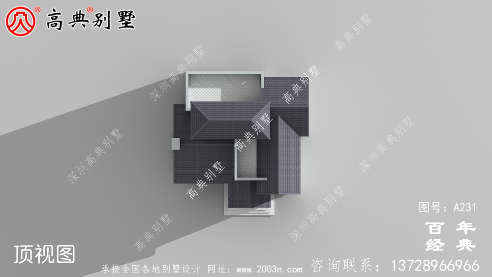 美丽的双层别墅带阁楼设计图和效果图_ 别墅效果图