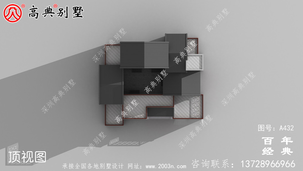 三层带露台别墅全套施工图及效果图_别墅设计图纸,农村房屋设计图