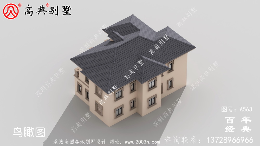 农村两层住宅施工图含效果图_别墅设计图纸,新农村别墅,农村自建房设计