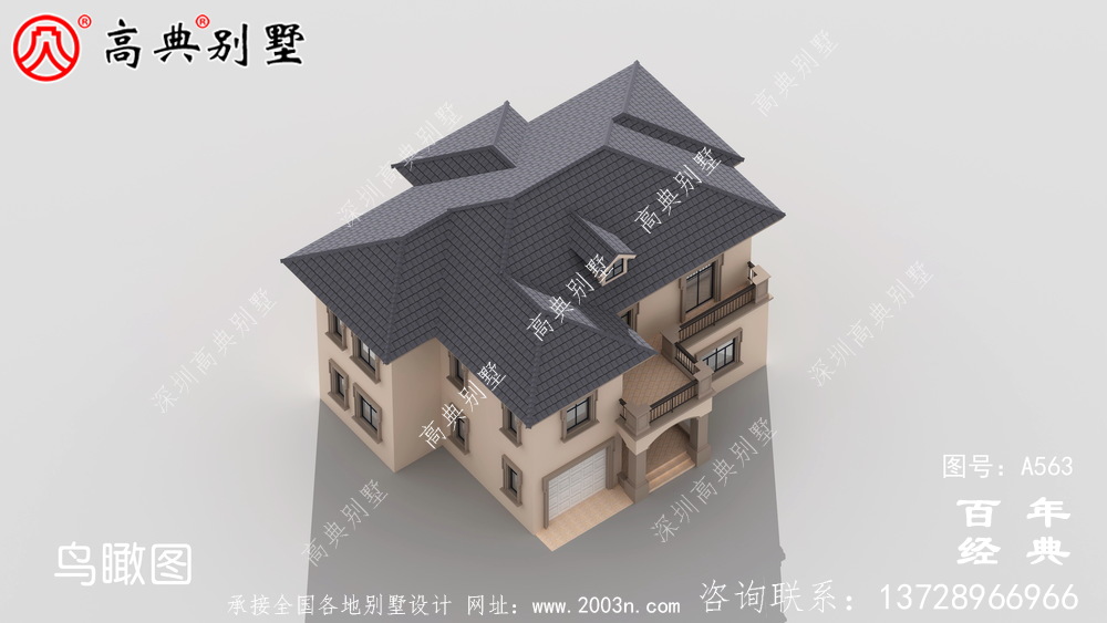 农村两层住宅施工图含效果图_别墅设计图纸,新农村别墅,农村自建房设计