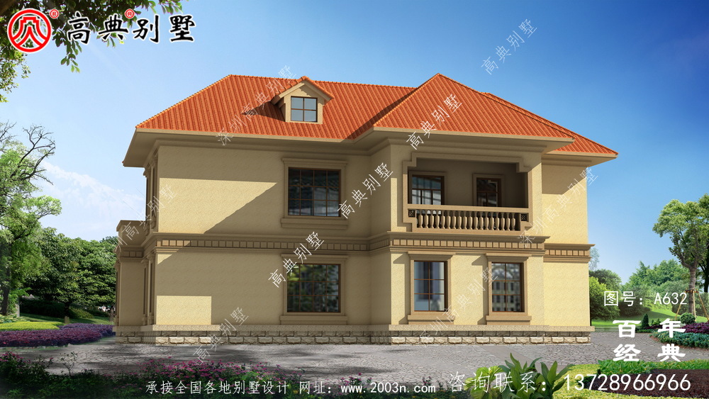 新农村两层带露台车库住宅设计_别墅设计图纸,新农村别墅,农村自建房设计