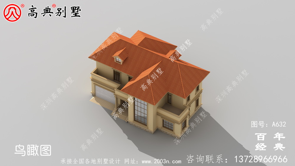 新农村两层带露台车库住宅设计_别墅设计图纸,新农村别墅,农村自建房设计