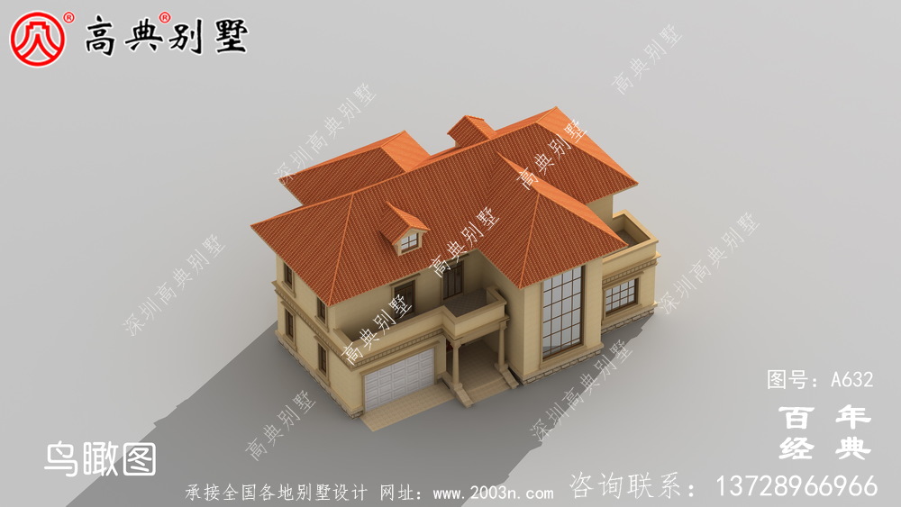 新农村两层带露台车库住宅设计_别墅设计图纸,新农村别墅,农村自建房设计