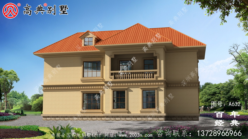 新农村两层带露台车库住宅设计_别墅设计图纸,新农村别墅,农村自建房设计