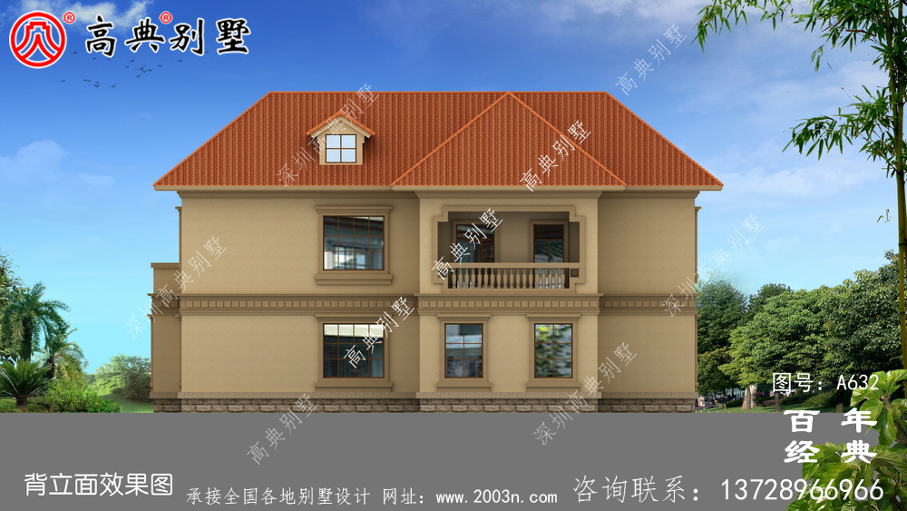 新农村两层带露台车库住宅设计_别墅设计图纸,新农村别墅,农村自建房设计