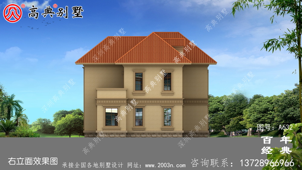 新农村两层带露台车库住宅设计_别墅设计图纸,新农村别墅,农村自建房设计