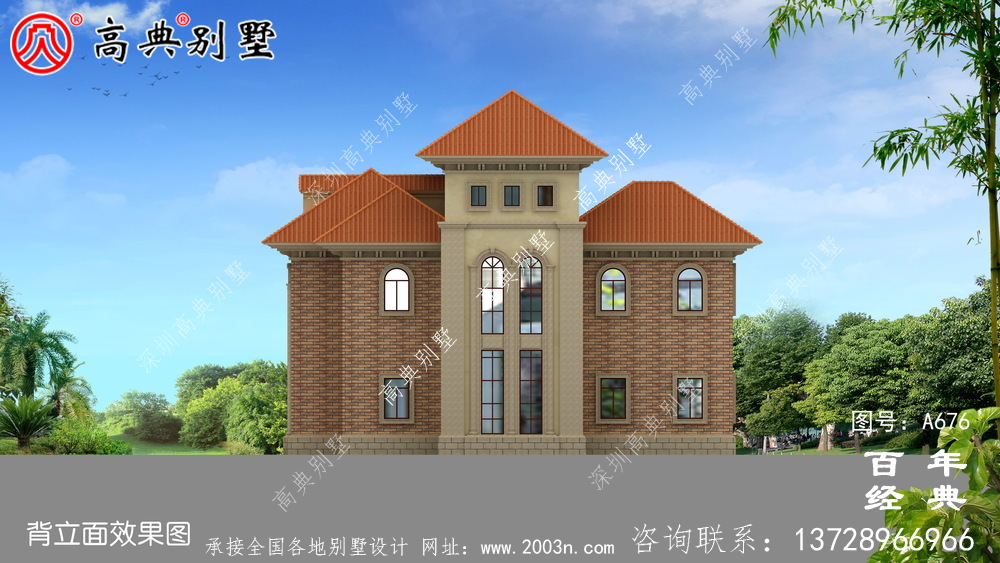 新农村建设三层带停车位适用型乡村别墅设计图纸_乡村三层自建房设计图纸