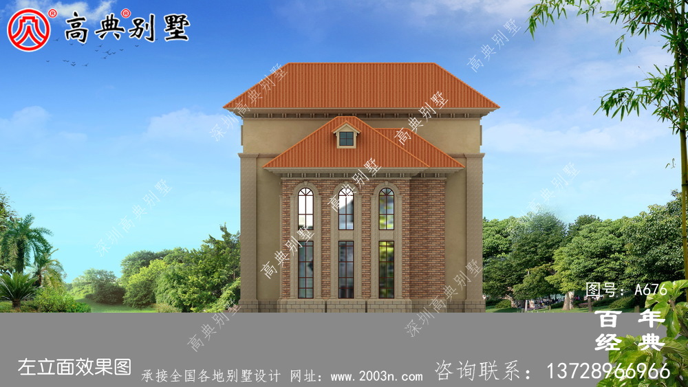 新农村建设三层带停车位适用型乡村别墅设计图纸_乡村三层自建房设计图纸