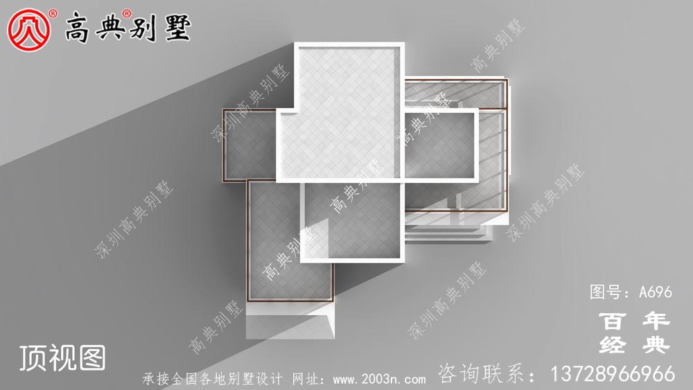 现代三层阳台别墅图纸与效果图_三层住宅设计图