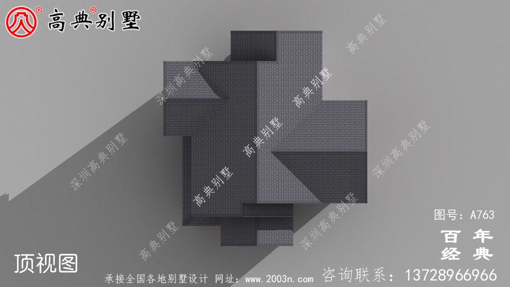 欧式二层别墅设计效果图及施工图纸_别墅设计图纸