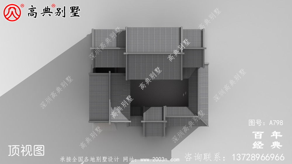 农村三层中式住宅设计图及效果图_农村三层别墅图