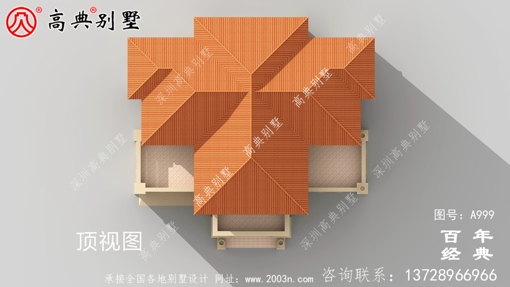 大气复式三层车库欧式别墅外观效果图与施工图设计_三层别墅设计图