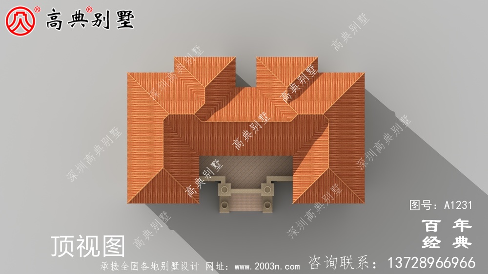 奢华三层欧式双拼别墅设计工程图纸_乡村双拼别墅自建房设计图