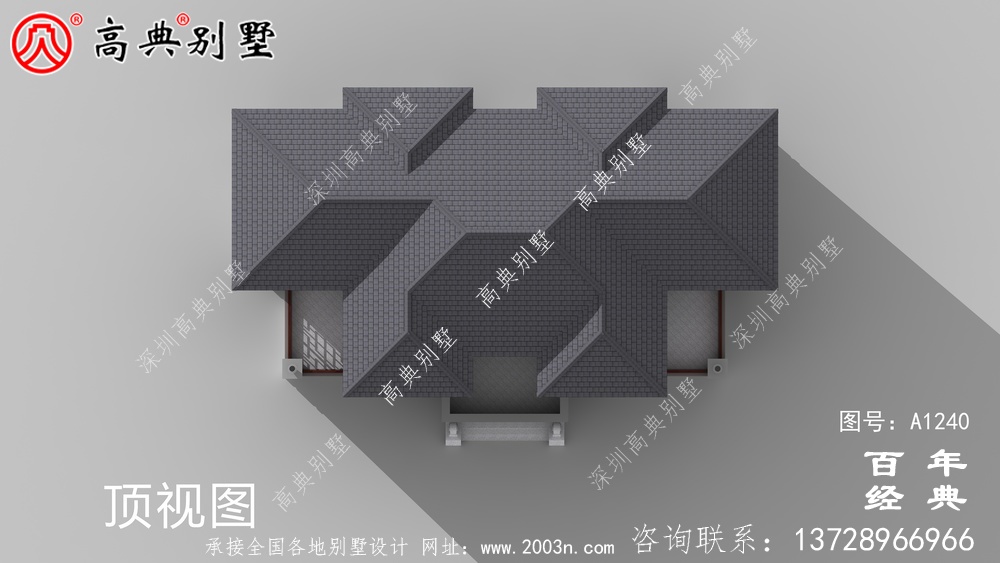 新中式三层双拼别墅设计工程图纸及设计效果图_别墅设计图纸