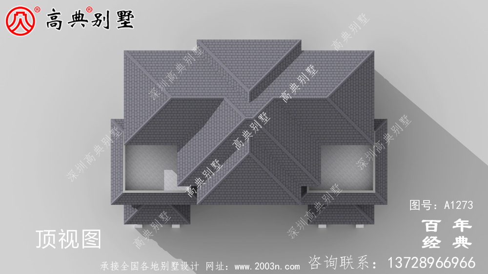 新中式双拼三层别墅效果图及施工图_农村三层别墅图纸