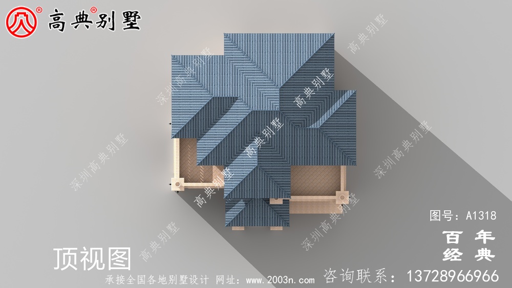 欧式三层带露台复式别墅设计图纸及效果图_农村三层别墅图纸