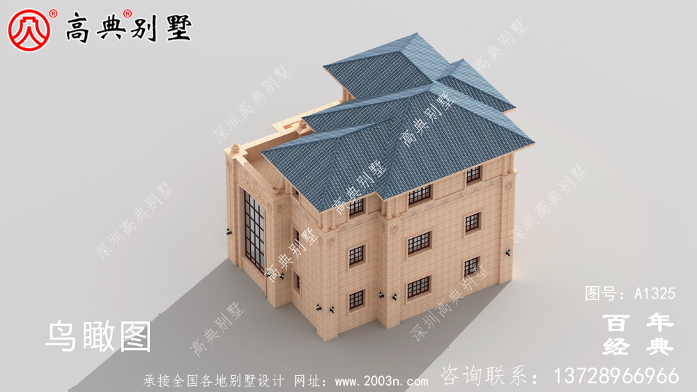 简单实用的三层农村自建别墅设计图纸_农村住宅图纸