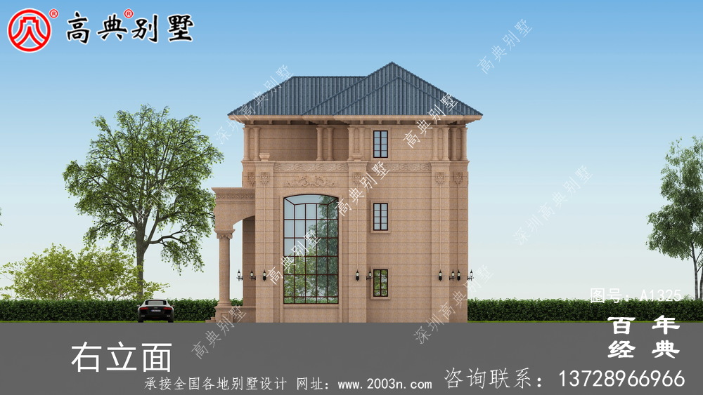 简单实用的三层农村自建别墅设计图纸_农村住宅图纸